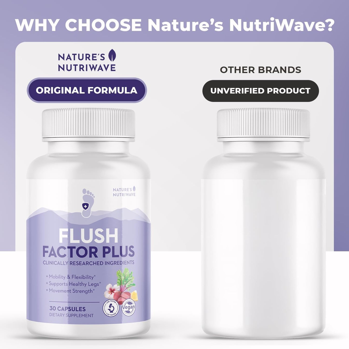 Nature's NutriWave Flush Factor Plus – Original Formula – 30 Capsules (1 Month Supply) - görsel 4