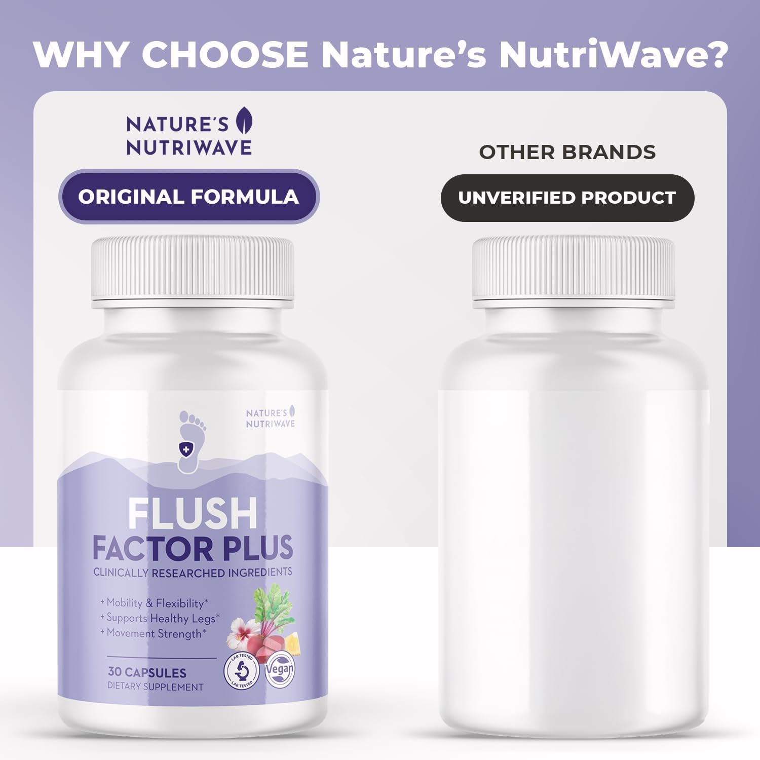 Nature's NutriWave Flush Factor Plus – Original Formula – 30 Capsules (1 Month Supply) - görsel 4