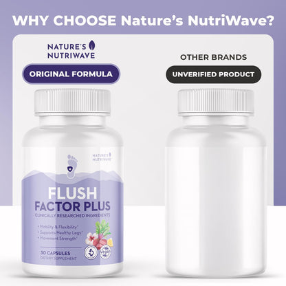 Nature's NutriWave Flush Factor Plus – Original Formula – 30 Capsules (1 Month Supply)
