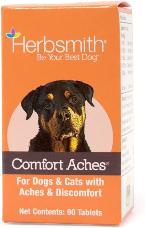 Herbsmith Comfort Aches – Herbal Pain Relief for Dogs & Cats – 90 Tablets - görsel 1
