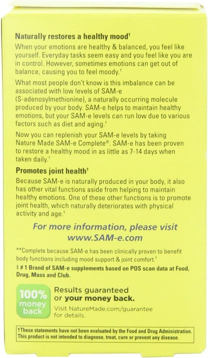 Nature's Made Sam-e Complete 400-mg 36 Tablets (2 Pack)