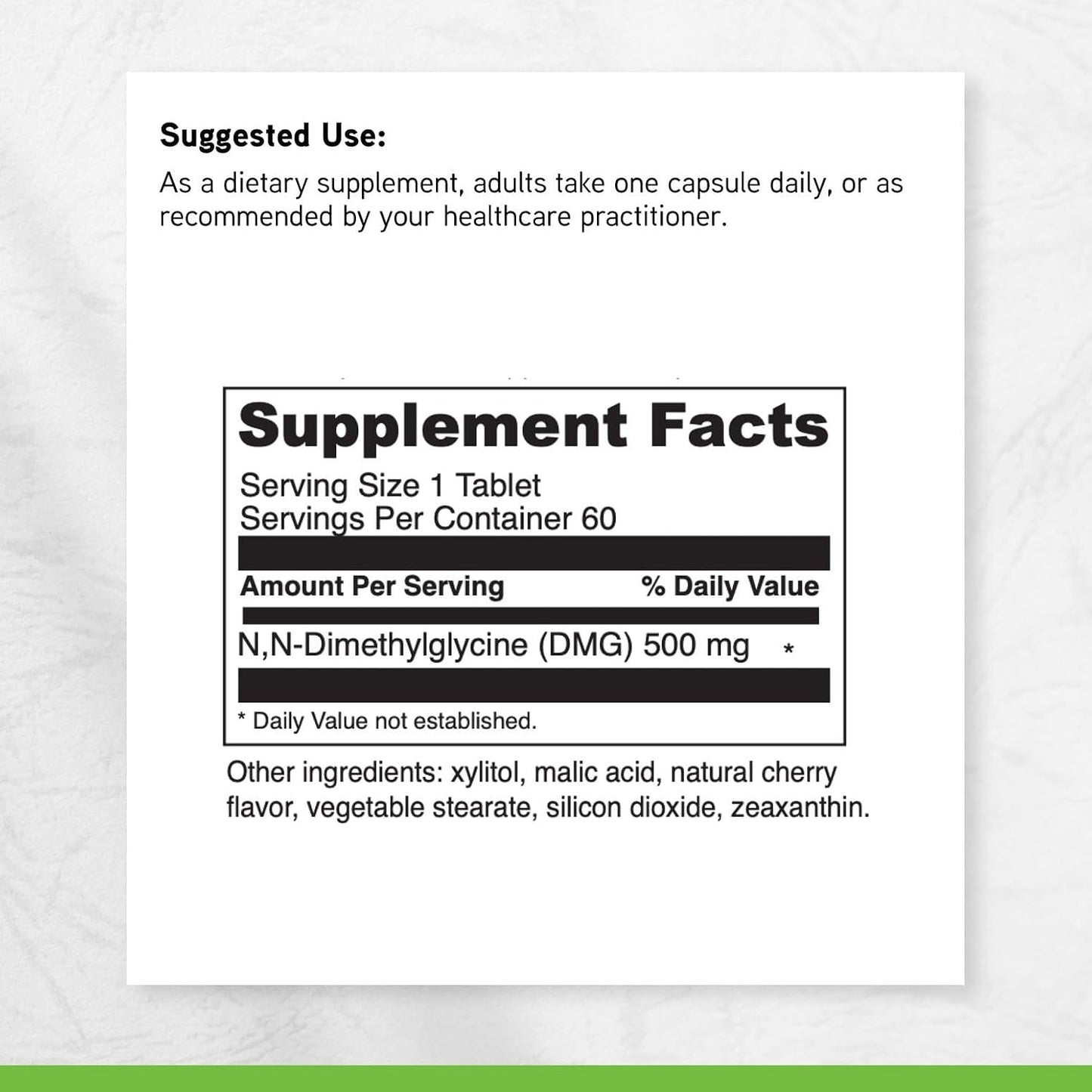 DAVINCI Labs Gluconic DMG 500 mg - Food Supplement for Endurance and Immune Support - 60 Chewable Tablets - görsel 6