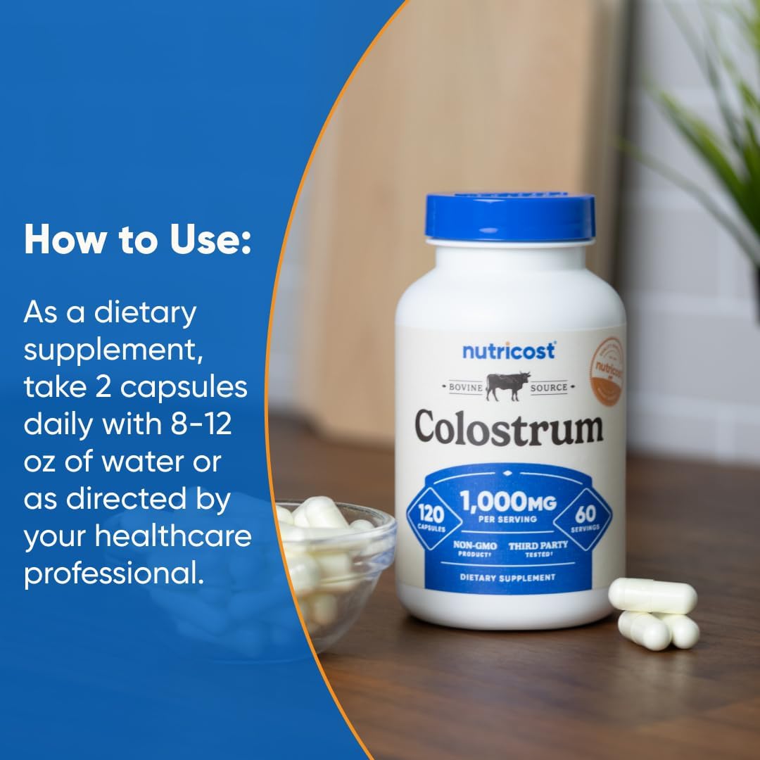 Nutricost Colostrum 1000mg, 120 Capsules - görsel 7