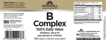 Windmill B-Complex Tablets 100 Tablets