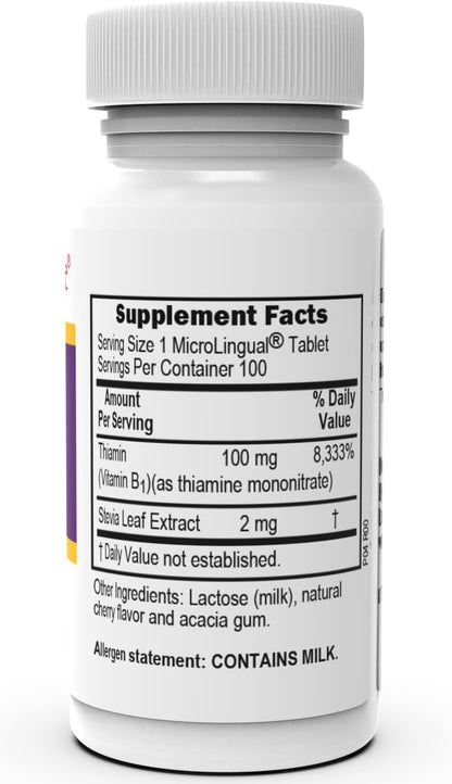 Superior Source B-1 100 mg – Vitamin B1 (Thiamine) Sublingual Tablets