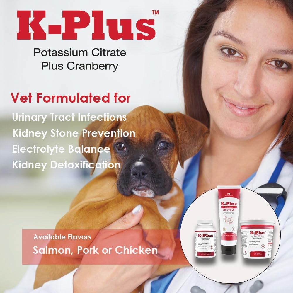 K-Plus Potassium Citrate Plus Cranberry Supplement for Dogs - Urinary Support Chewable Tablets, 200 Count - görsel 4