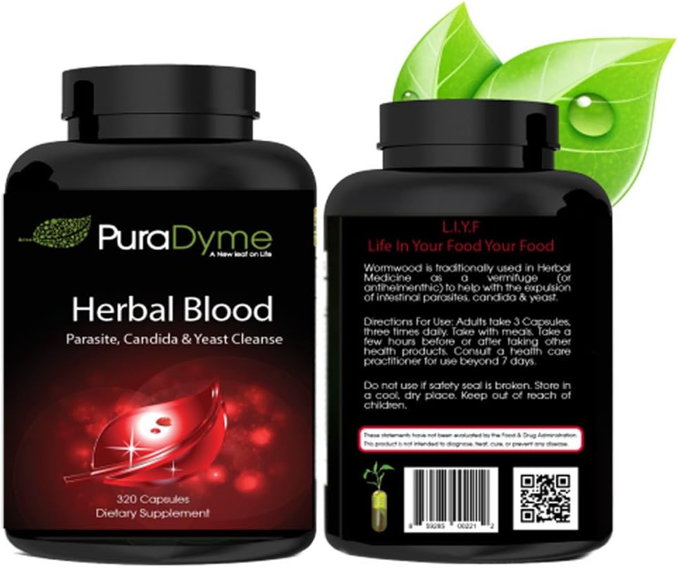 PuraDyme - Herbal Blood - Herbs in My Blood - 320 Capsules - görsel 3
