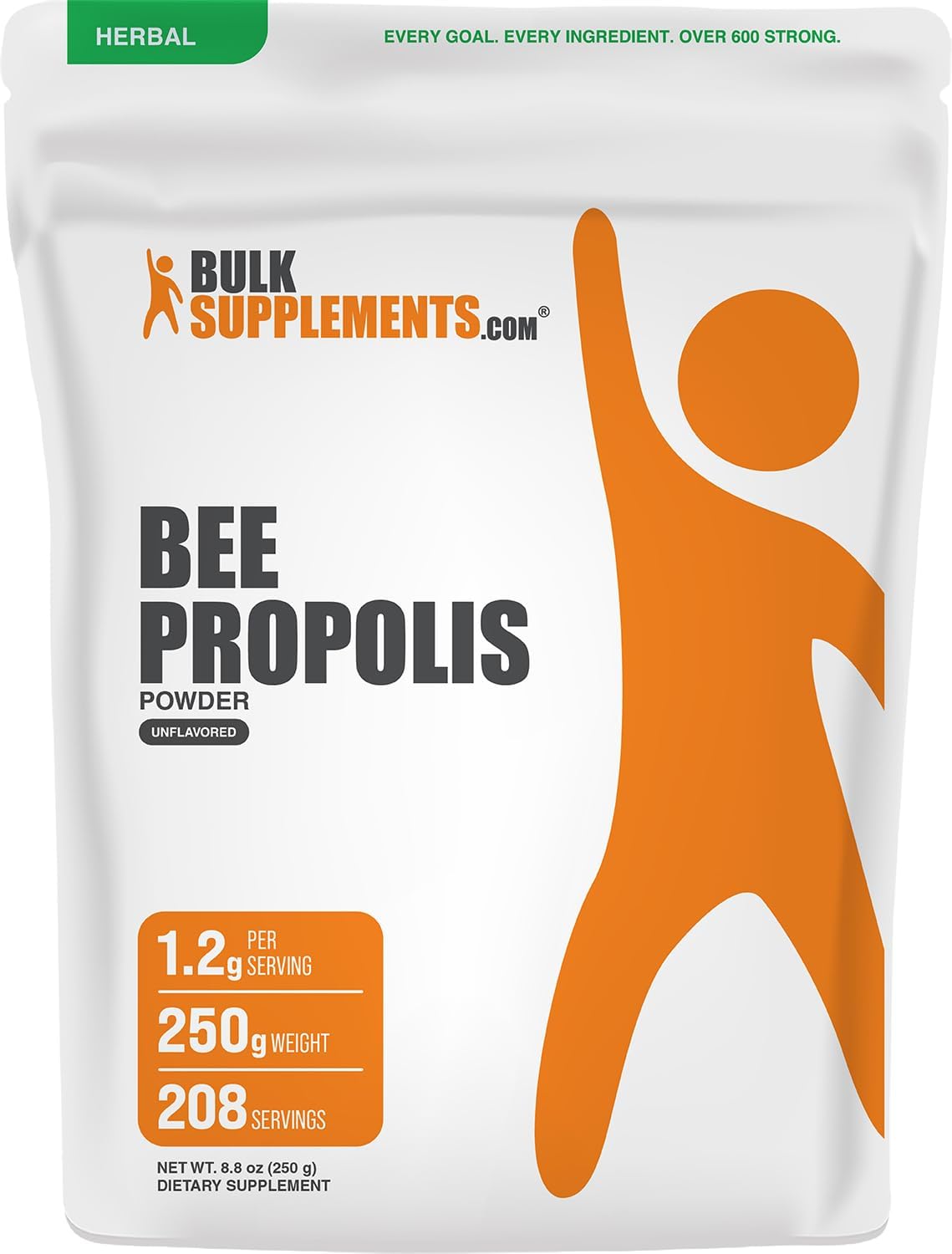 BulkSupplements.com Bee Propolis Powder - Natural & Gluten-free, 1.2g per Serving, 500g - görsel 9