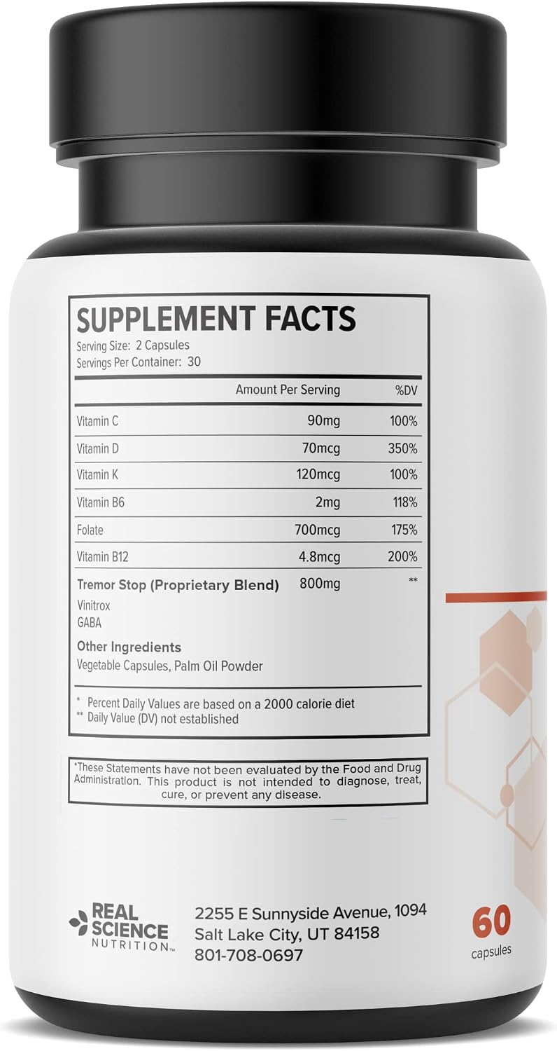 Real Science Dystonex – Dystonia Support Supplement with Vinitrox & GABA, 60 Capsules - görsel 2