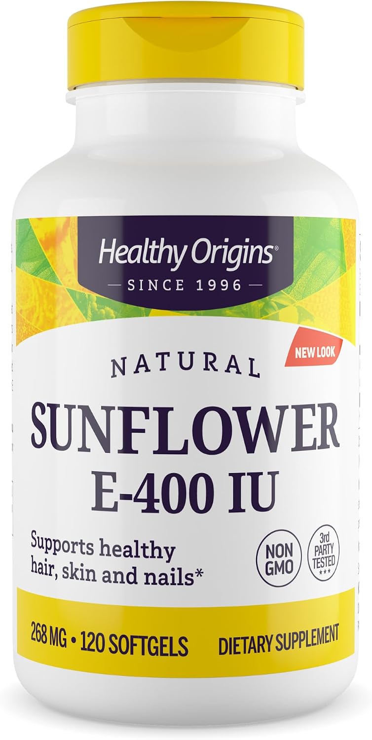 Healthy Origins Sunflower Vitamin E-400 IU - 120 Softgels - görsel 1