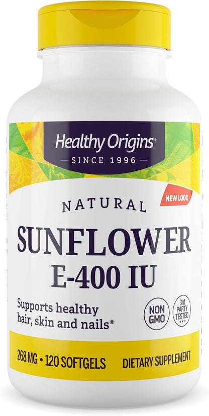 Healthy Origins Sunflower Vitamin E-400 IU - 120 Softgels
