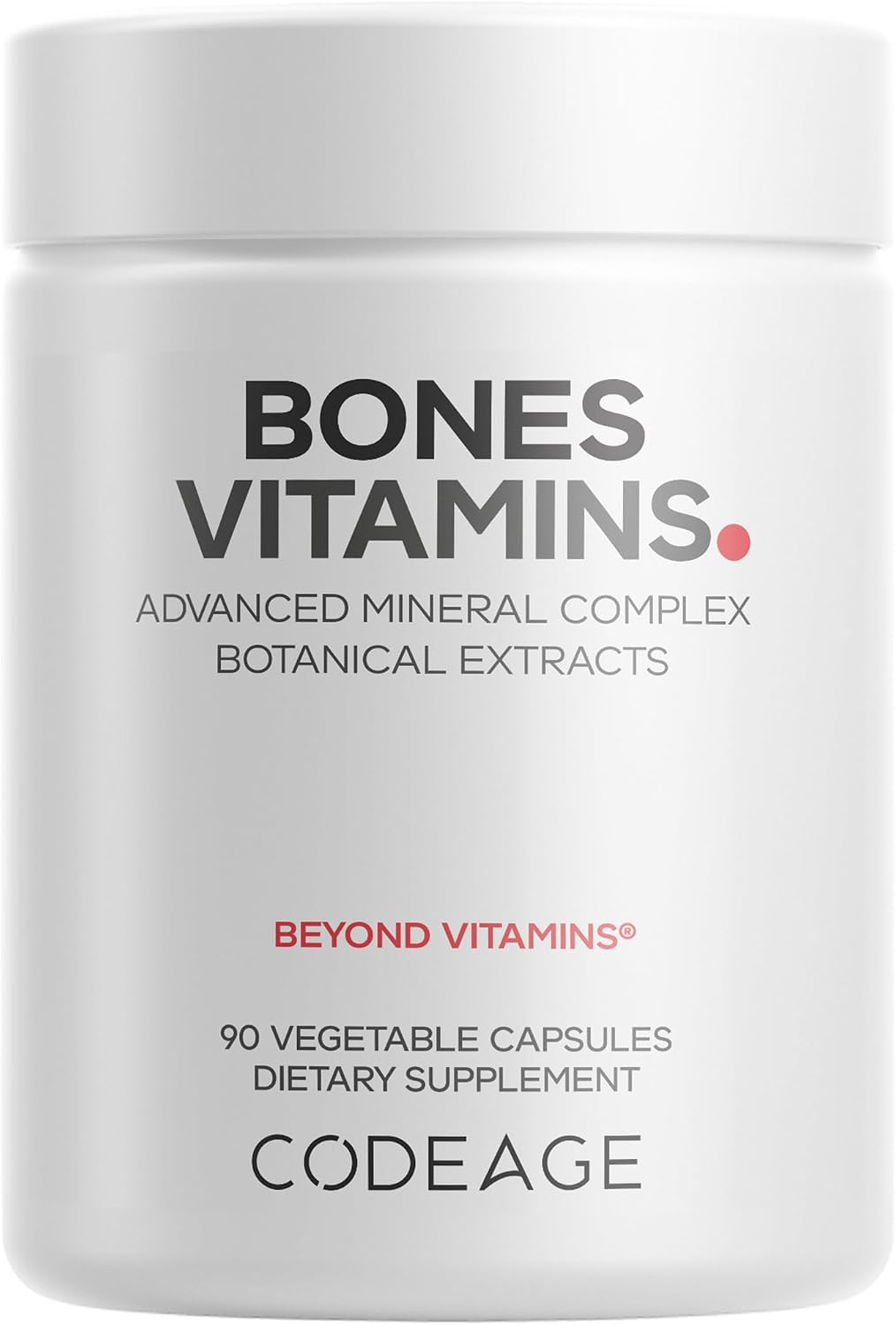 Codeage Bones Vitamins+ - D3, K2, Calcium, Magnesium, Zinc Supplement, 90 Capsules - görsel 1