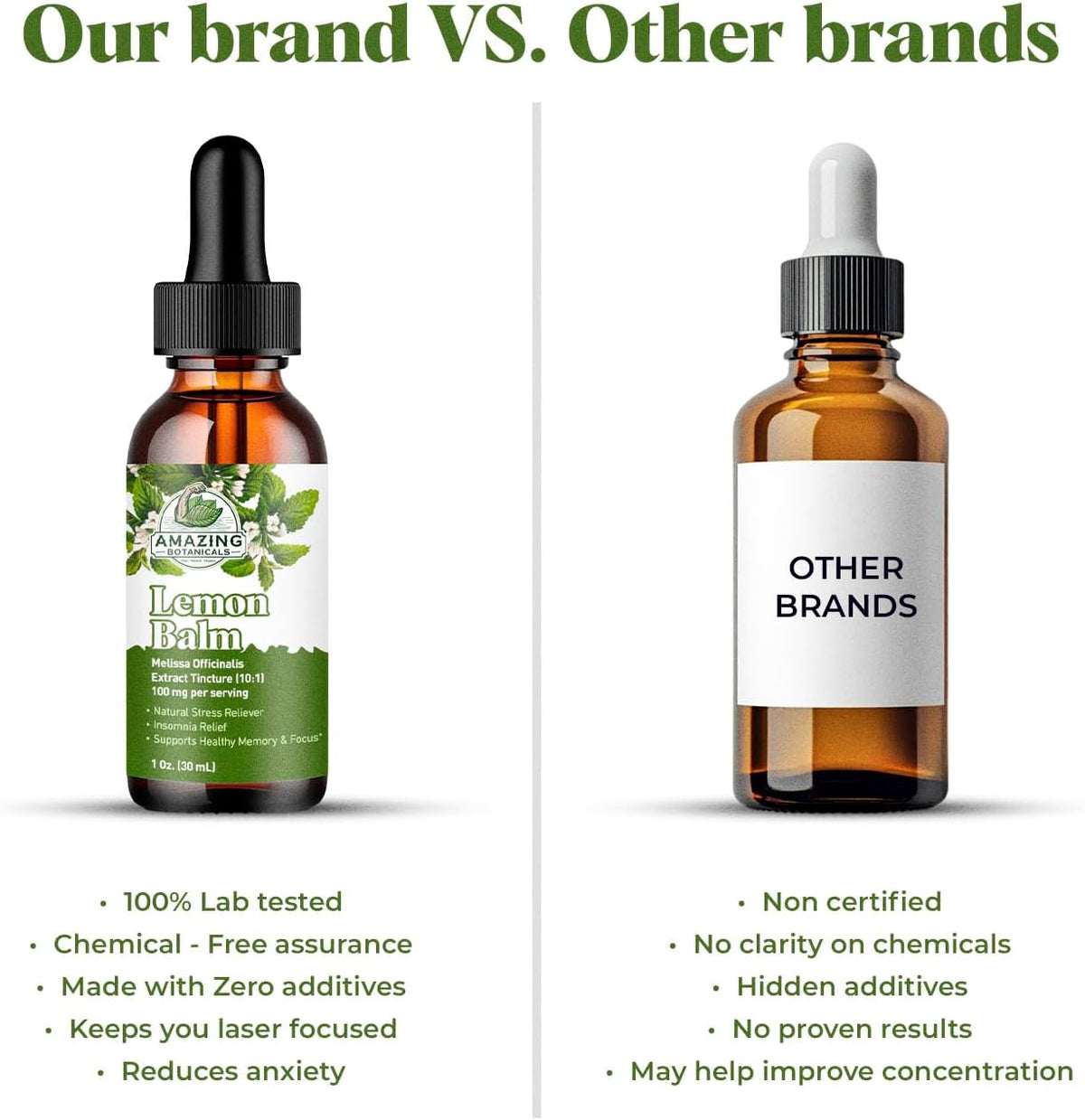 Lemon Balm Liquid Extract Tincture (Melissa officinalis) – Alcohol-Free – Vegan, Non-GMO, Gluten-free – 30ml - görsel 5