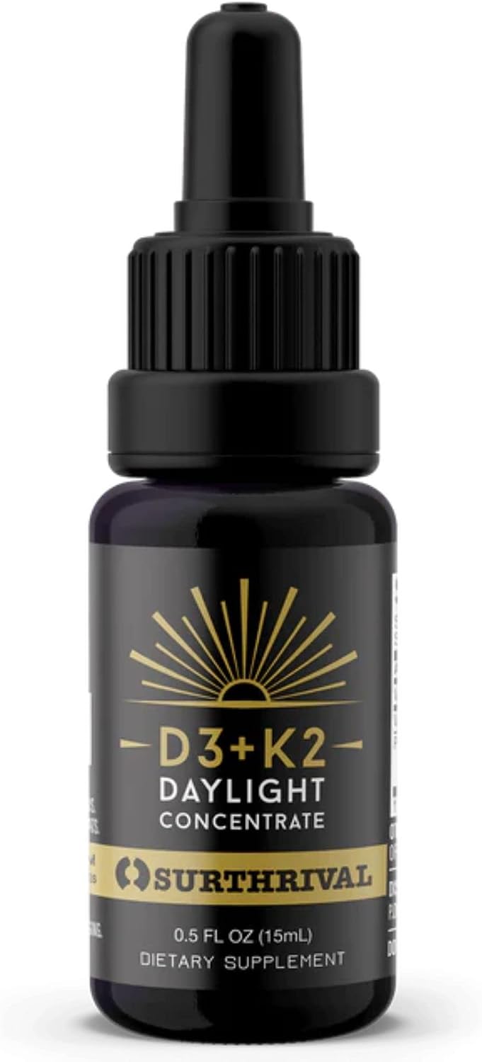 Surthrival Vitamin D3+K2 Daylight Concentrate, 0.5 fl oz (approx. 270 Servings) - görsel 1