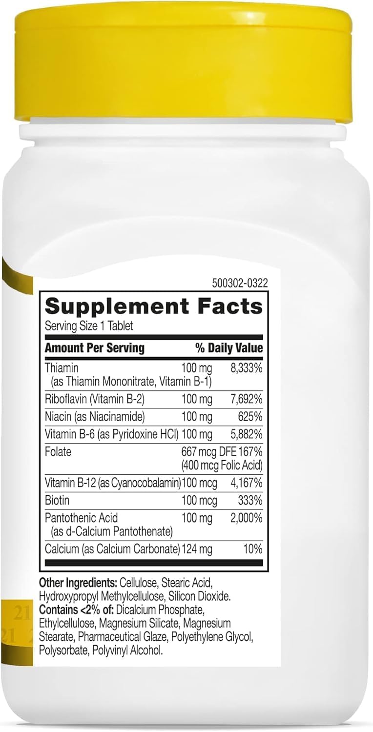 21st Century Vitamin B-100 Complex, 120 Tablets (2-Pack) - görsel 5