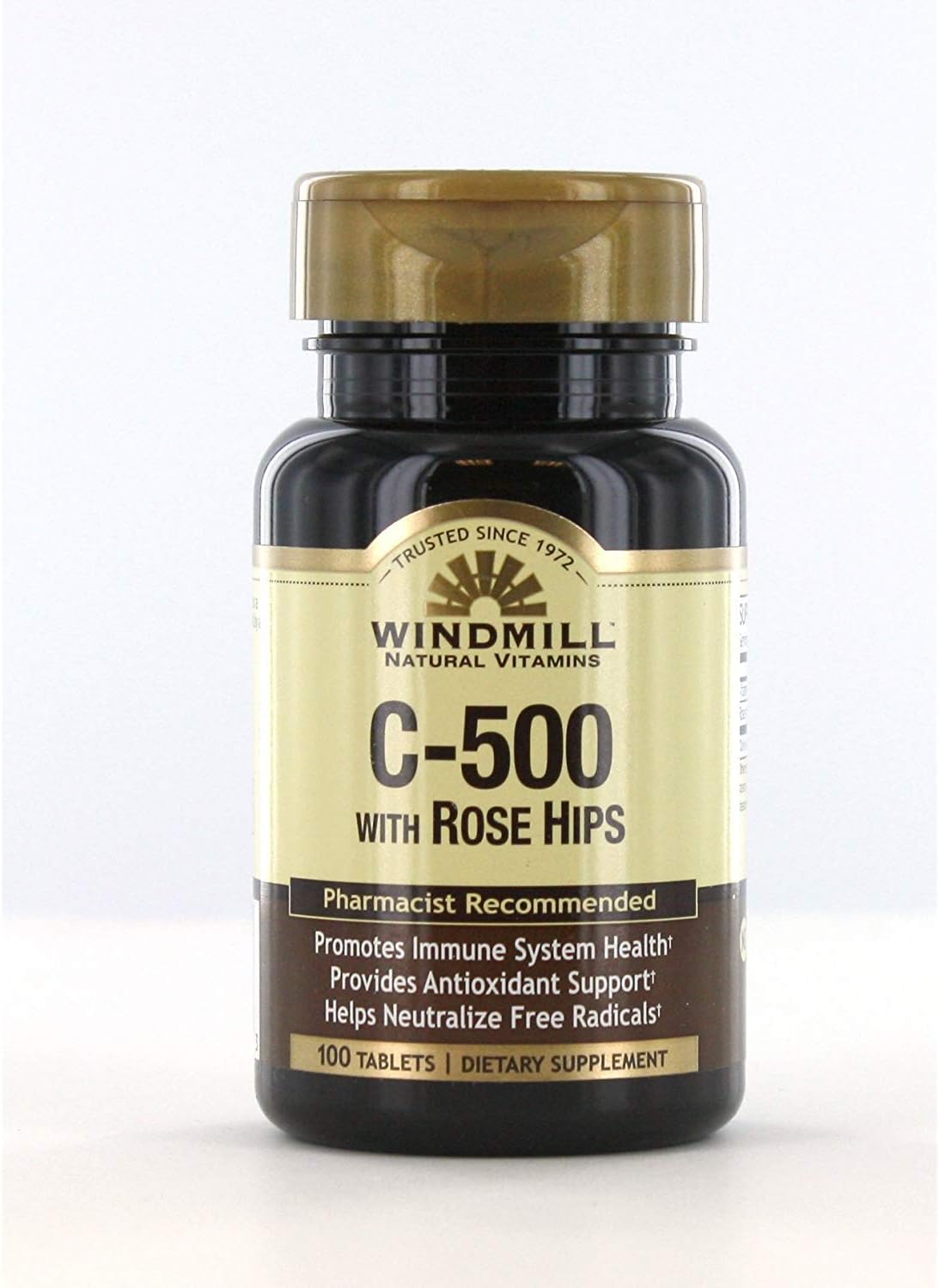 Windmill Vitamin C 500mg with Rose Hips Tablets - 100 Tablets - görsel 1