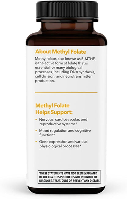 LifeSeasons Essentials Methyl Folate Quick Melts – 5-MTHF Folate Supplement – Supports Methylation Cycle & Cellular Health – Lemon Flavour – 60 Quick Melts