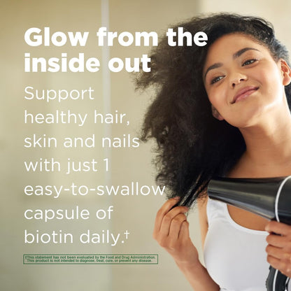 INNERVISNUTRITION High Potency Biotin 5000 mcg – Contributes to Normal Hair, Skin & Nail Health, 120 Veggie Capsules