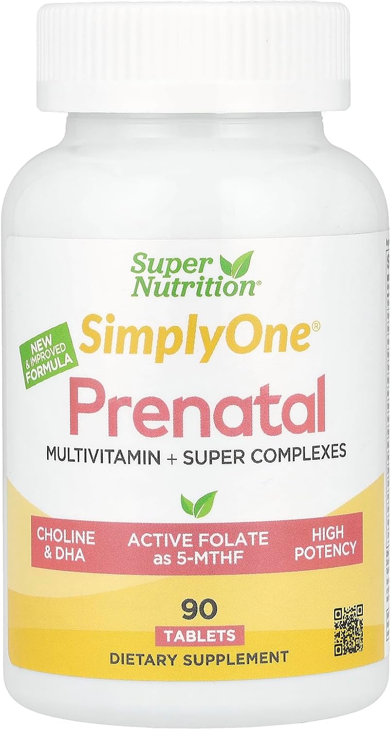 SuperNutrition Simply One® Prenatal Multivitamin with Super Greens, Spices, Vitamin A, and Folate, 90 Tablets - görsel 1