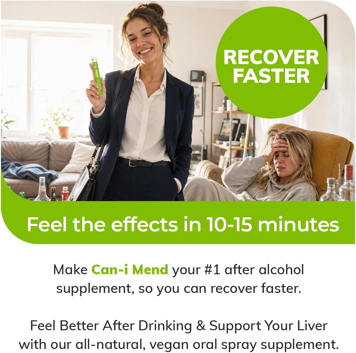 Can-i Mend After Alcohol Aid Oral Spray – Fast-Acting Liver Support for Hangover Recovery - görsel 2