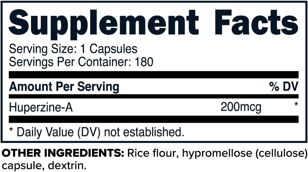 Primaforce Huperzine-A Capsules (180 Capsules, 200 mcg Per Serving) - görsel 2