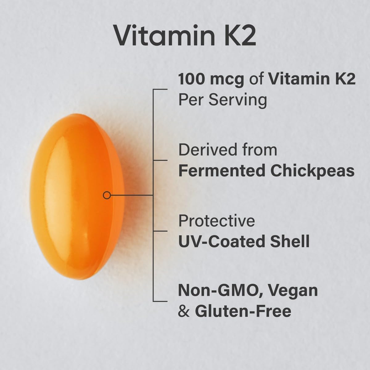Sports Research Vitamin K2 as MK-7 100mcg with Coconut MCT Oil – 60 Veggie Softgels - görsel 2