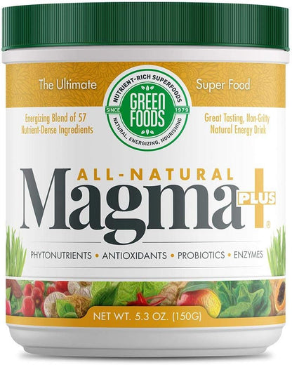 Green Foods Magma Plus - Natural Energy Booster & Green Superfood Supplement, 150g