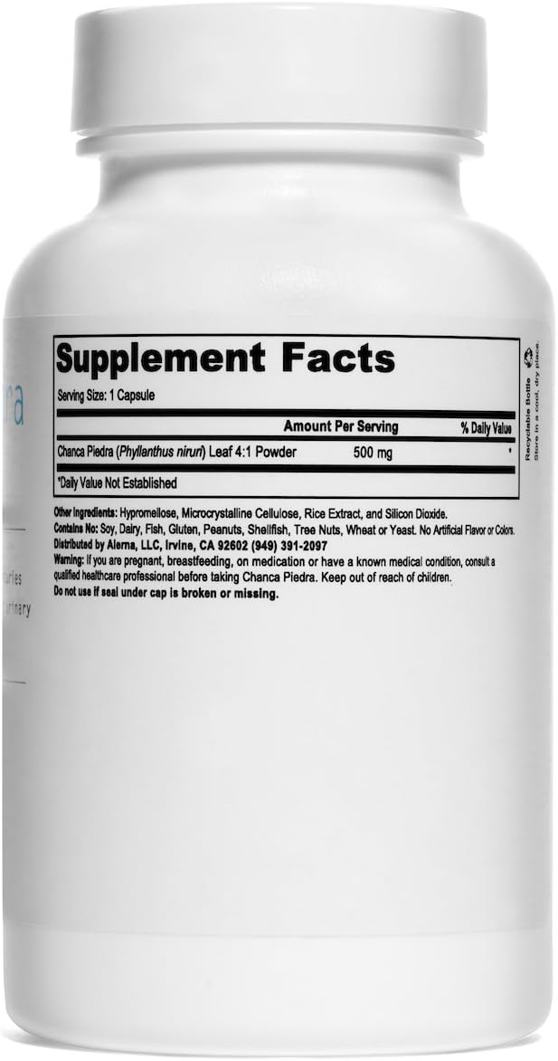 Chanca Piedra 500 mg Herbal Supplement, 100 Vegetarian Capsules - görsel 3