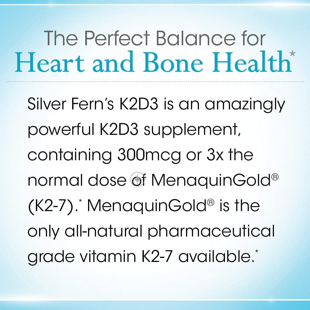Silver Fern Vitamin K2-D3 Supplement – Natural, Non-Synthetic – MK-7 & D3 – Bone, Heart & Energy Support (30 Capsules) - görsel 4