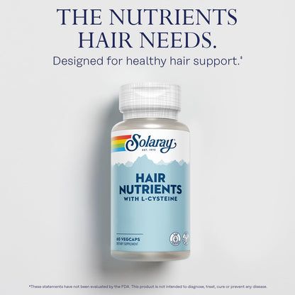 SOLARAY Hair Nutrients with L-Cysteine – Hair Health Support for Men and Women