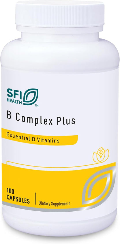 Klaire Labs B Complex Plus – High Potency B Complex with Methylcobalamin & Metafolin® – 100 Capsules