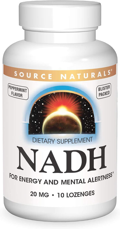 Source Naturals NADH 20mg Lozenges – Energy and Mental Alertness*