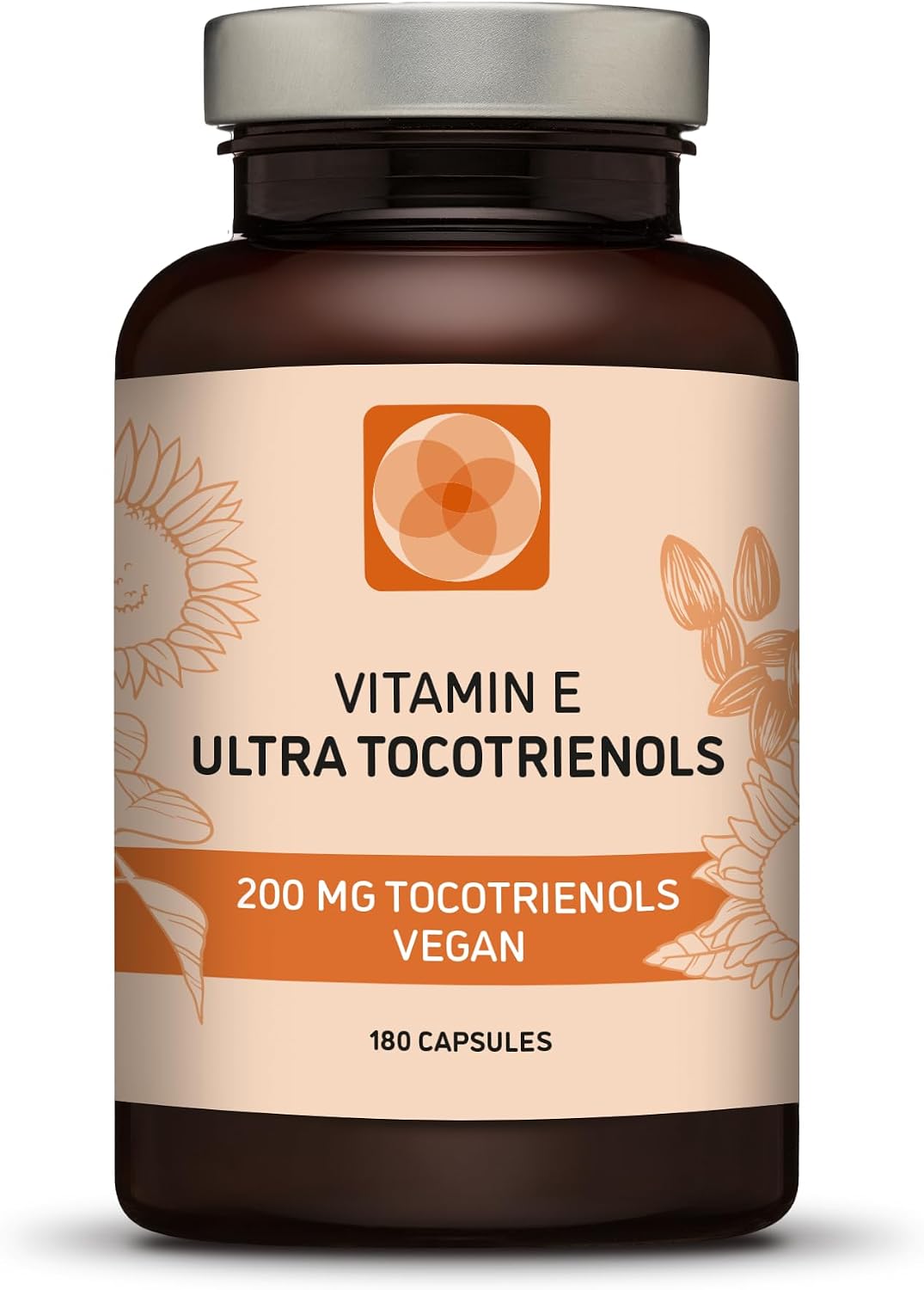 Ultra Tocotrienol 200mg Vitamin E Vegan – All 4 Tocotrienols – No Tocopherols (180 Capsules) - görsel 1