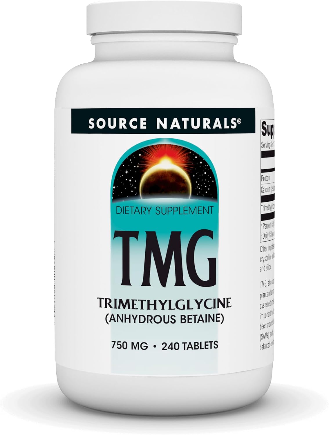 Source Naturals TMG, Trimethylglycine (Anhydrous Betaine) - 750 mg - 120 Vegetarian Tablets - görsel 6