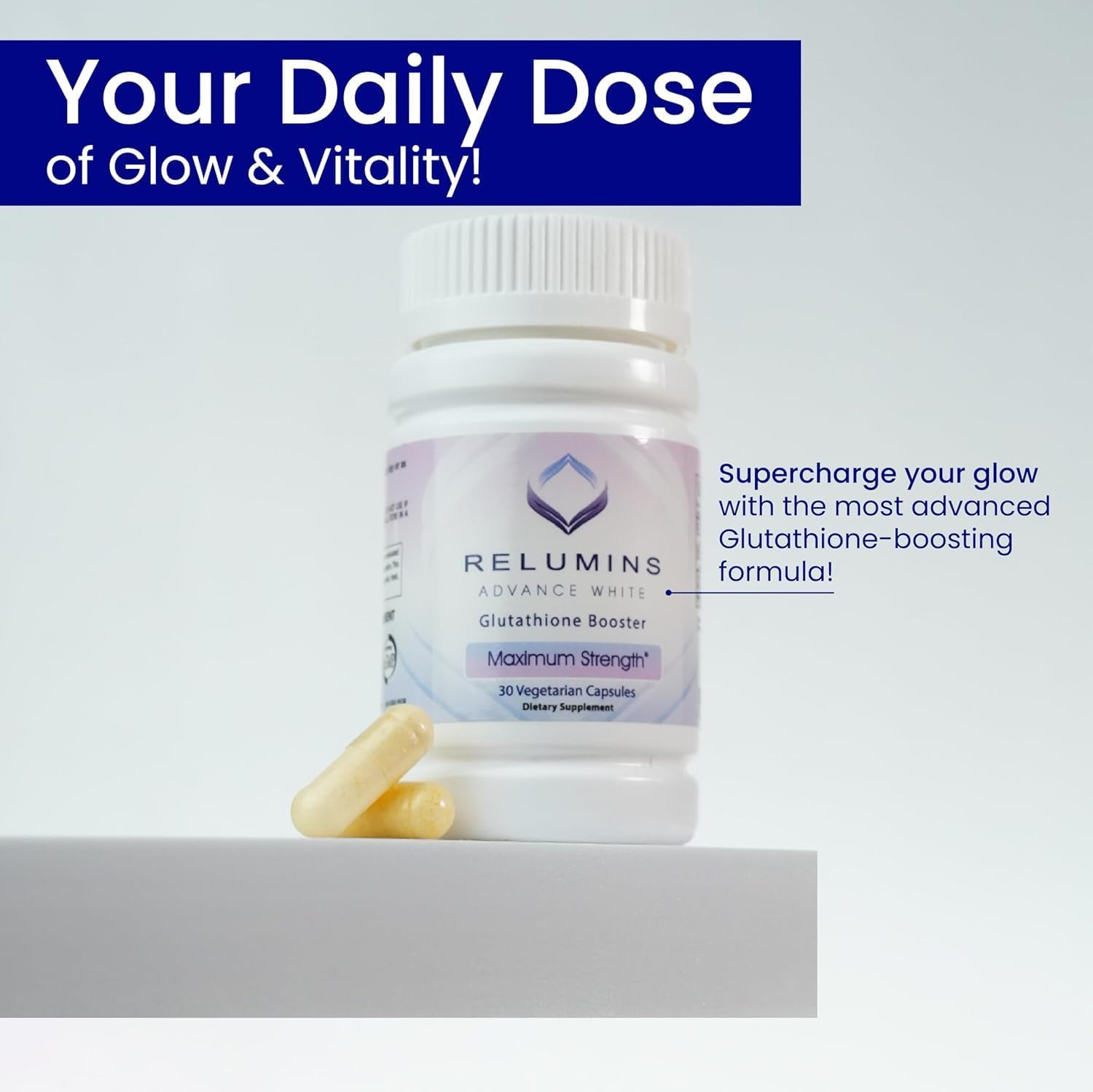 Relumins Advanced Skin Supplement Set - L-Glutathione Complex, Vitamin C, and Antioxidant Support - Nourishing Formula for Healthy Skin - 30-Day Supply - görsel 5