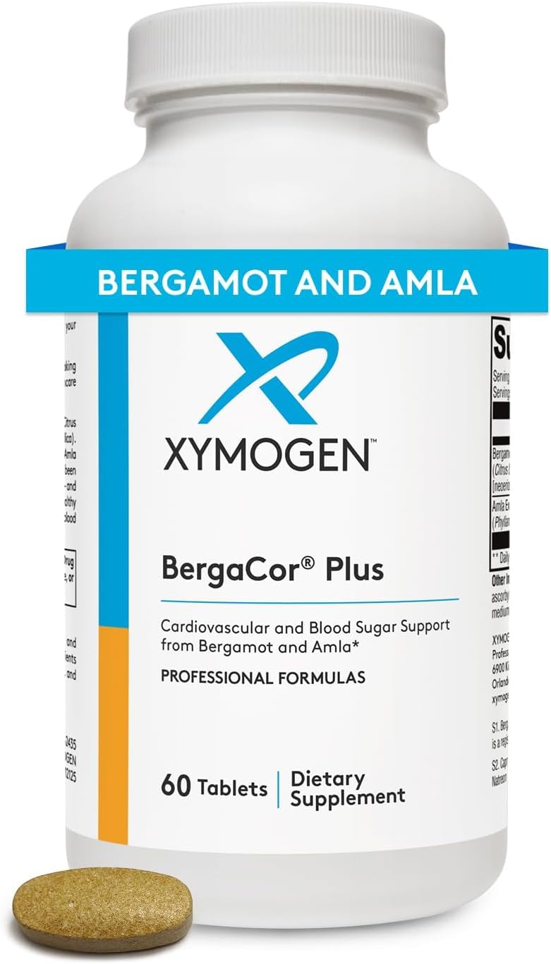 XYMOGEN BergaCor Plus – Heart & Cardiovascular Support with Bergamot & Amla, 60 Tablets - görsel 1