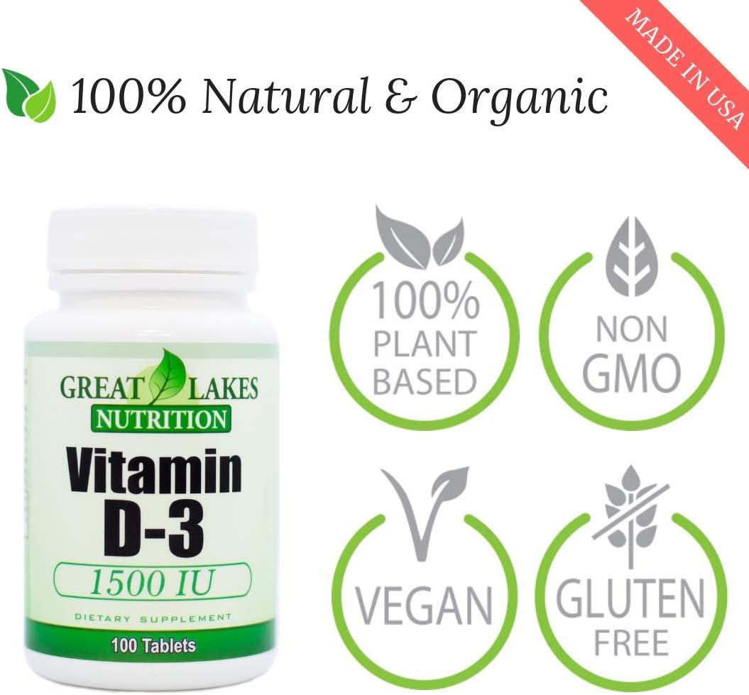 Vitamin D3, Vegan Vitamin D Supplement for Men & Women, 1500IU, 100 Easy-to-Swallow Capsules - görsel 3