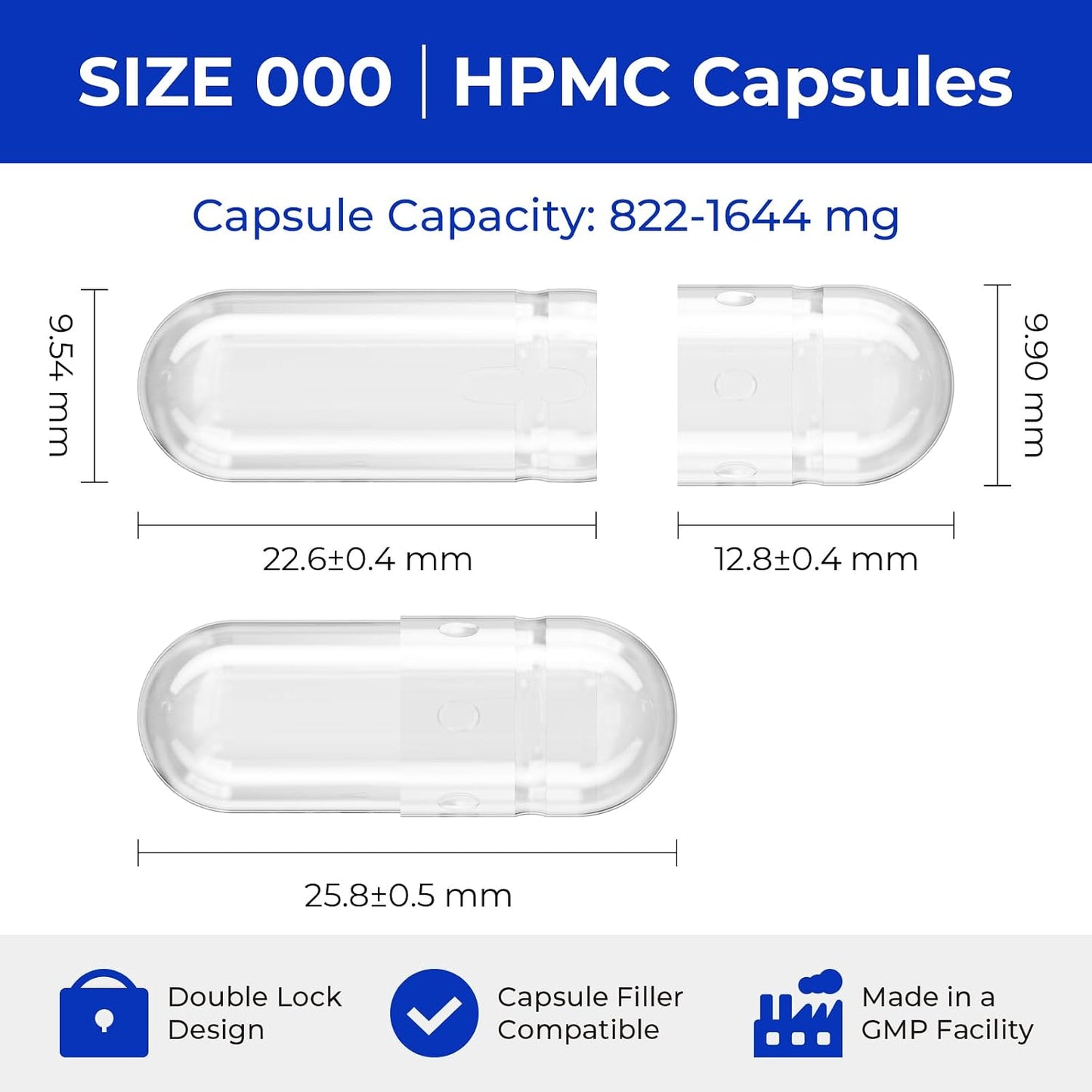 ATLEMISME Empty Vegan Capsules Size 000 (100 Count) DIY Vegetable Capsule Filling - görsel 2