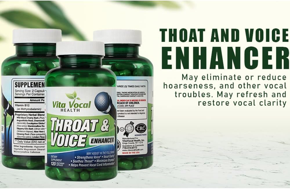 VitaVocal Throat & Voice Enhancer - Natural Herbal Food Supplement for Vocal Clarity and Throat Comfort - görsel 7