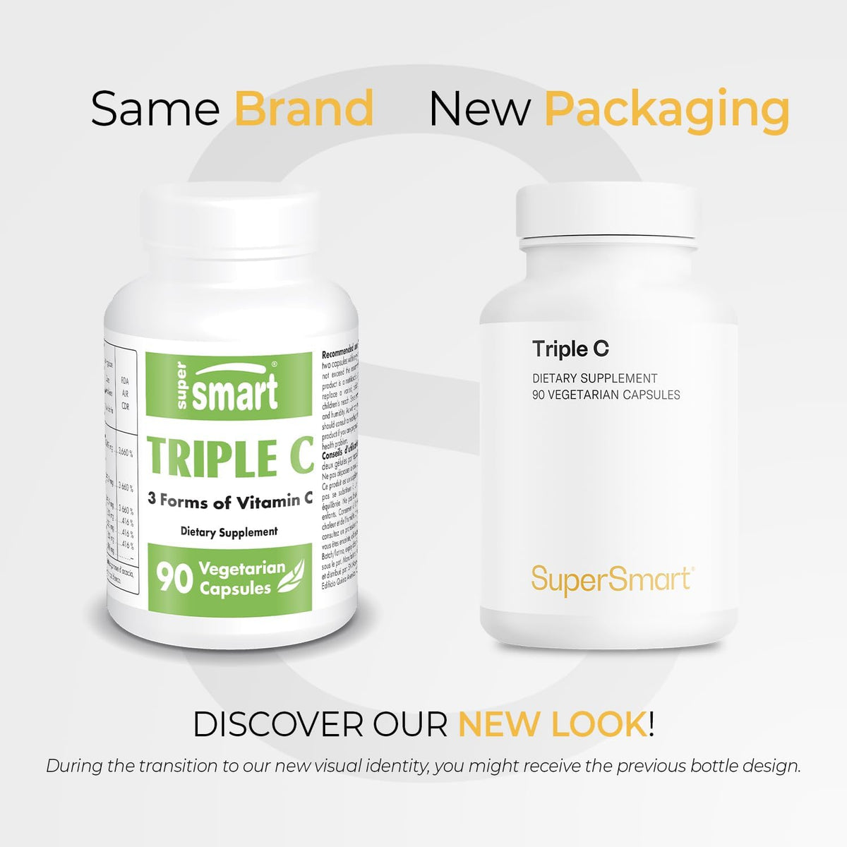Supersmart Triple C (High Strength) - 3-in-1 Vitamin C Complex with Flavonoids - 90 Vegetarian Capsules - görsel 2
