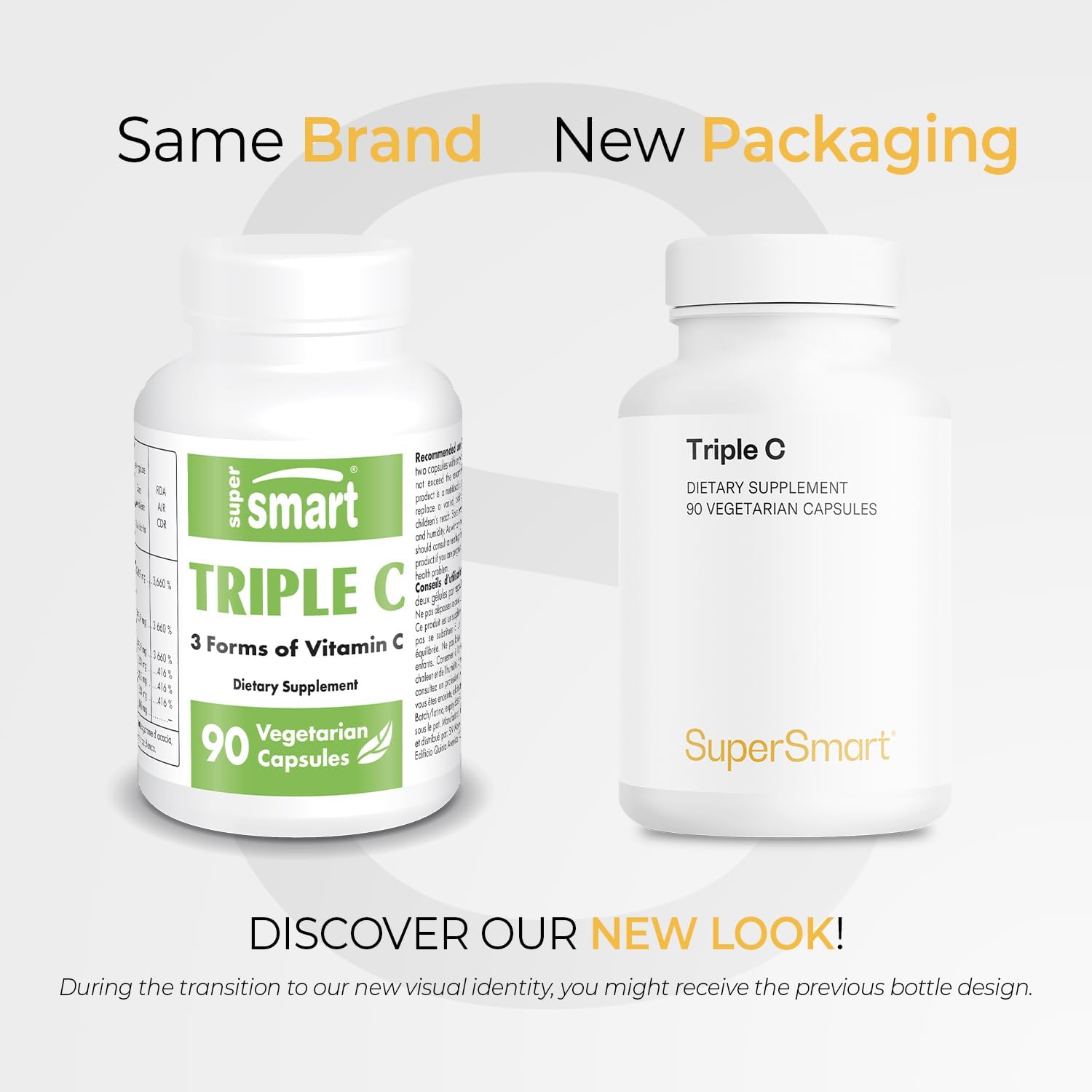 Supersmart Triple C (High Strength) - 3-in-1 Vitamin C Complex with Flavonoids - 90 Vegetarian Capsules - görsel 2