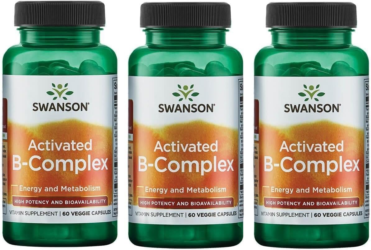Swanson Activated B-Complex - High Potency and Bioavailability, 60 Veggie Capsules (2 Pack) - görsel 7