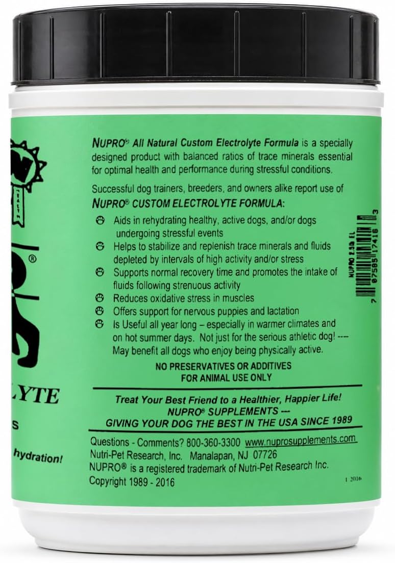 NUPRO Custom Electrolytes for Dogs - Hydration Support for Active and Working Dogs - görsel 2