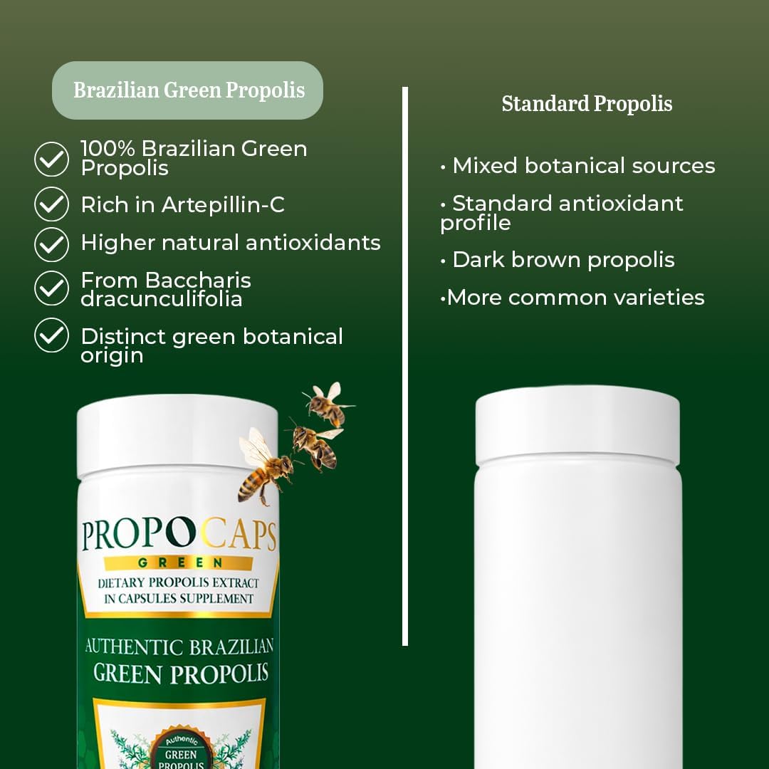 Beelife Green Propolis Capsules – 100% Brazilian Green Propolis, Immune Support, Antioxidant Booster – 120 Capsules (60-Day Supply) - görsel 7