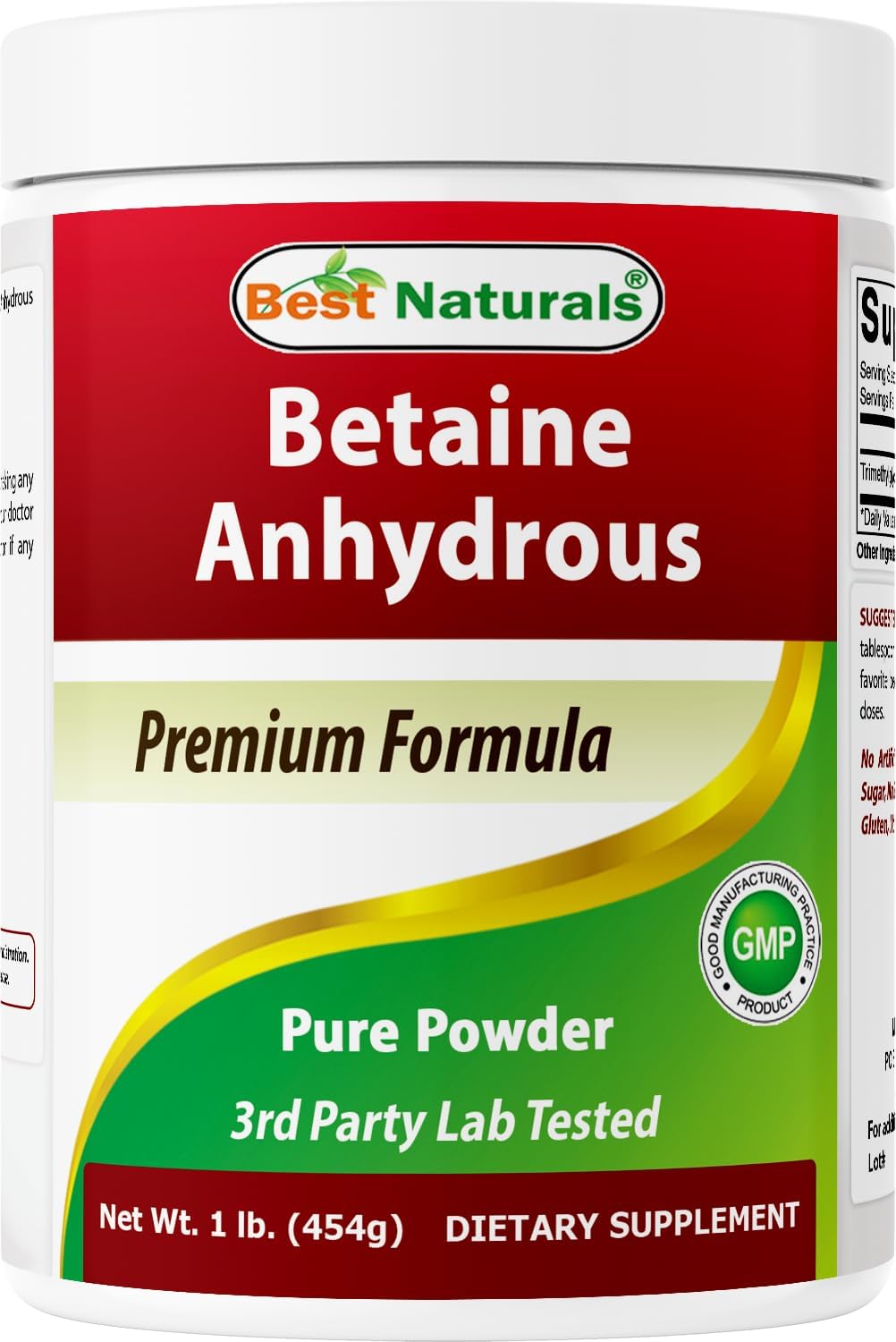 Best Naturals Betaine Anhydrous Trimethylglycine (TMG) Pure Powder - görsel 1