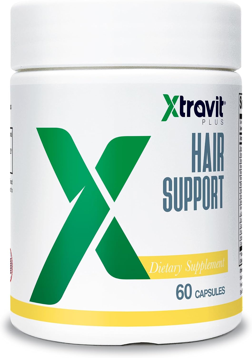 Xtravit Hair Support Supplement – Biotin & Zinc for Hair Growth, Non-GMO, 60 Capsules - görsel 1