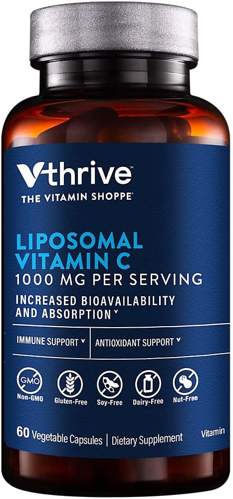 Vthrive Liposomal Vitamin C for Immune Support – Enhanced Absorption – 1,000 mg (60 Vegetarian Capsules) - görsel 1