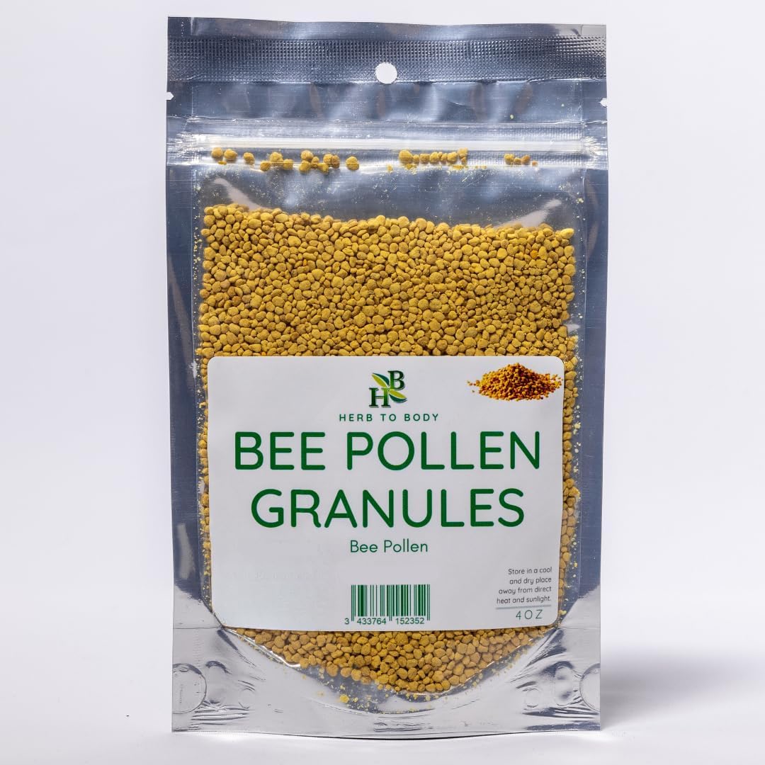 Herb To Body Bee Pollen Granules – 113g, Wildcrafted Raw Bee Pollen - görsel 1