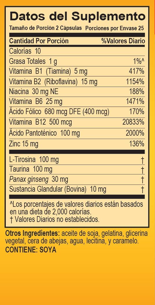 Super Macho Dietary Supplement with High Potency Zinc & 7 B Vitamins, 50 Softgels - görsel 3