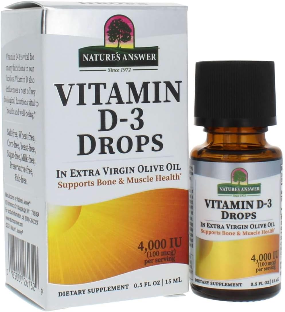 Nature's Answer Vitamin D-3 Drops 4000 IU, 15 ml - görsel 1